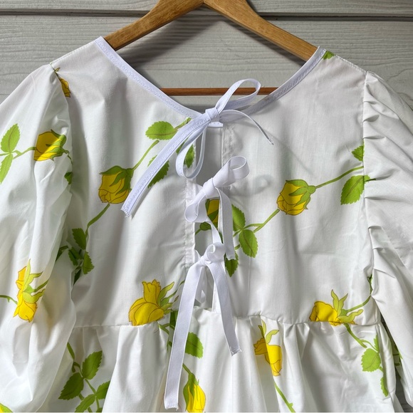 Christian Dior | Handmade Vintage Christian Dior Yellow Roses Dress SKU 07066 - Picture 11 of 15
